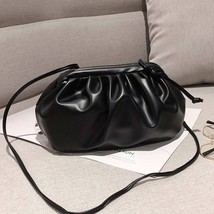 Fashion Cloud-wrapped Soft PU Leather Small Bag Shoulder Slant Dumpling Bag Hand - £14.48 GBP