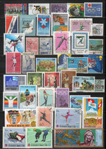 ZAYIX Sports Stamp Collection Mint/Used Skiing Cycling Chess Games 10162... - $8.95