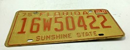 VINTAGE 1975 Florida license plate 16W50422 - $25.34 CAD