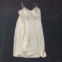 Vintage Womens Medium Off White Babydoll Nightgown Satin Lightweight Sexy - $18.49