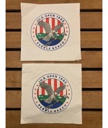 Vintage Lot of 2 Collectible US Open 1982 Pebble Beach Napkins Golf - $6.35