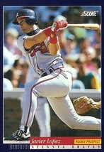 1994 Score MLB Baseball Trading Card - Javier Lopez - Atlanta Braves  Rookie - $1.97