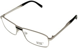 Mont Blanc Unisex Eyeglasses Frame Silver MB0348 017 Rectangular - £111.36 GBP