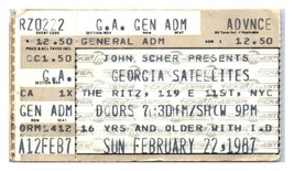 Dédicacé Géorgie Satellites Concert Ticket Stub Feb 22 1987 New York Ville - $51.41