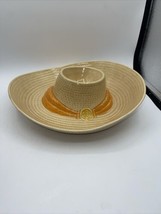 Vintage Metlox Calif USA Sombrero Cowboy Hat Band Ceramic Chip &amp; Dip Bowl - $27.71