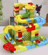 Building Blocks Maze Ball Track Funnel Slide Assemble Marble Race Run Block 170 - $20.56