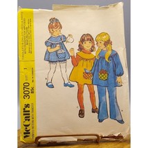 Vintage Sewing PATTERN McCalls 3070, Child Girls Dress and Pants 1971, Size 1 - £13.99 GBP