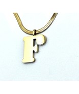 Gold-Tone “F” Initial Herringbone Necklace, 15.5″ + 2″ Extender - €7,50 EUR