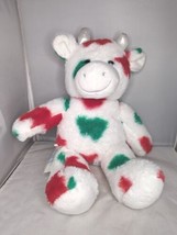 Build A Bear Mooey Holiday Christmas Cow Plush Stuffed Animal Colorful Silver16&quot; - £39.47 GBP