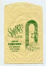 Sparky's Gifts &amp; Liquors Paper Bag St Thomas US Virgin Islands  - $11.88