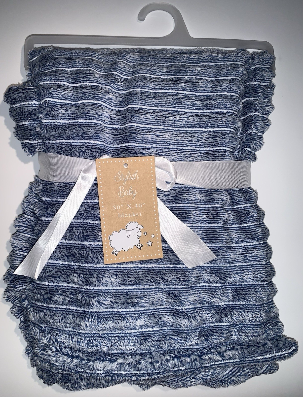NEW Stylish Baby Soft Flannel Fleece Baby Infant Throw Blanket in Blue - $7.59