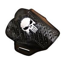 Fits Colt Python/Colt King Cobra 4.25”BBL Handcrafted Skull Pattern Belt Holster image 4