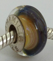 Authentic Chamilia Golden Sky Murano Glass Retired Bead Charm Ob-167 New - $23.74
