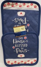 2 Same Printed Kitchen Pot Holders (7&quot; x 7&quot;) THIS HOUSE IS BLESSED BY PA... - $7.91