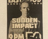 Sudden Impact Tv Guide Print Ad Advertisement TBS Clint Eastwood TV1 - $5.93