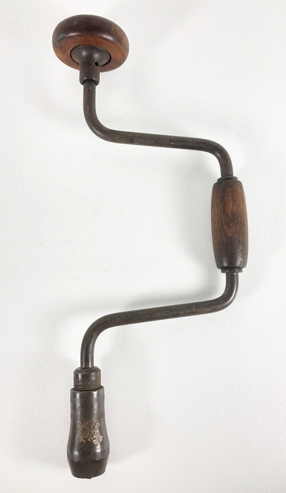 Primary image for Vintage VICTOR HAND CRANK Drill Brace Wood Handle Knob Patina 966-10 in
