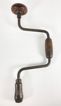 Vintage VICTOR HAND CRANK Drill Brace Wood Handle Knob Patina 966-10 in - £16.61 GBP