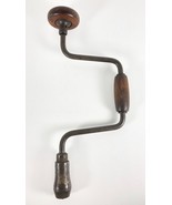 Vintage VICTOR HAND CRANK Drill Brace Wood Handle Knob Patina 966-10 in - £16.34 GBP