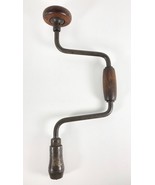 Vintage VICTOR HAND CRANK Drill Brace Wood Handle Knob Patina 966-10 in - $20.78