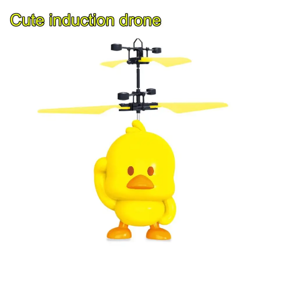 Cute Mini Drone Hand Induction Flying yellow duck Toy Funny RC Helicopter - £17.03 GBP