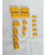 Pat Pend Lot 1960&#39;s 70&#39;s LEGO System ~ 15+ Pieces ~ Yellow Bricks VTG pip - £5.04 GBP