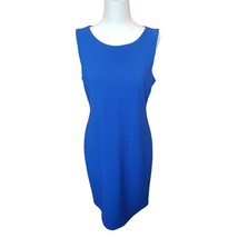 ANYX Dress Blue Size 6 Womens Cobalt Blue TAGS  Sleeveless Zip Sheath Solid - £35.13 GBP