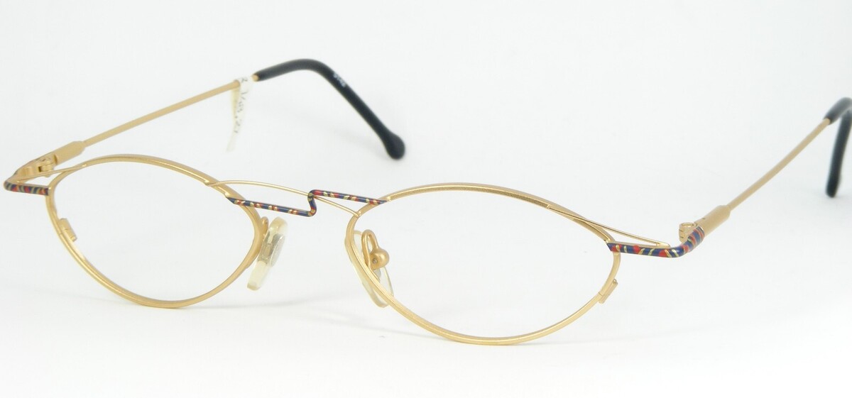 Vintage Moda (MO 5142 Asb Or/Bleu Rouge Lunettes 48-18-140mm (Notes) - $49.35
