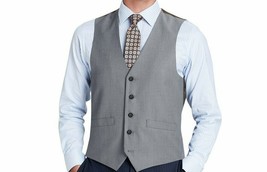 Mens RENOIR Vest Wool 140 Adjustable ,V-Neck two Pocket Full Lining 508 Lt Gray - £43.96 GBP