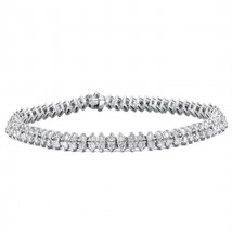 Diana M Jewels Two Row Tennis 5.00 Cts Diamond Bracelet Size One Size - €3.478,54 EUR