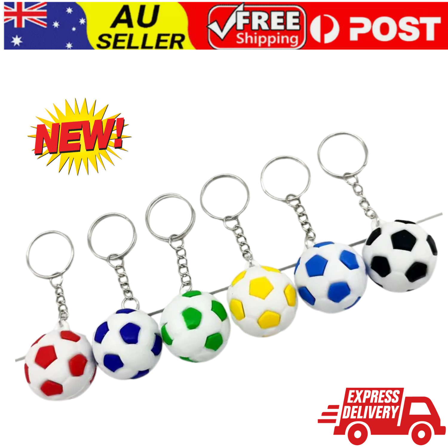 Football Keychain Sports Pendant Soccer Ball Bag Keyring Souvenir Key Ch... - $4.35+