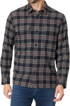 Vince kingston plaid long sleeve flannel button down in Coastal/Brickman... - £120.52 GBP