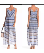CECE V Neck Sleeveless Maxi Dress Size 6 Blue, NWT - €42,29 EUR