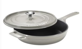 Tramontina Cast Iron Skillet Gray 12&quot; Enameled Lid Oven Safe PFAS Free D... - $1,677.41 MXN