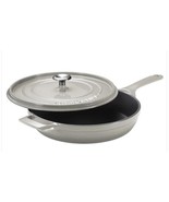 Tramontina Cast Iron Skillet Gray 12&quot; Enameled Lid Oven Safe PFAS Free D... - $1,677.41 MXN