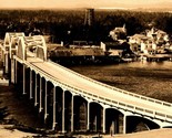 RPPC Siuslaw River Bridge Florence OR Oregon Coast Highway UNP Postcard - £8.69 GBP
