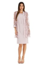 R&amp;M Richards Women&#39;s Floral Grace 3D Mesh Ensemble, Mauve - $69.99