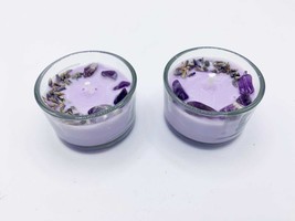 Relaxation Crystal Tealight Candle ~ 2 Oz ~ Lavender Scented For Spells,... - £3.19 GBP