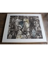 Outsider Artist Judith J. Hahn Decades of Dolls Print 24 x 19.5 Signed - £74.56 GBP