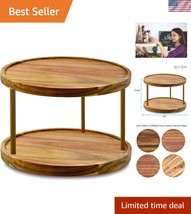 Compact 10&quot; Two-Tier Lazy Susan Turntable for Effortless Kitchen Organiz... - $45.00