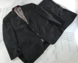 Hart Schaffner Marx Suit Mens 52R Jacket 50x28 Pants Black Two Button USA - $128.69