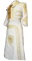 Beige Gold Women&#39;s Mariachi Charro Dress Outfit Mexico Folklorico Fiesta... - $179.19+