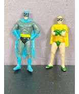 Vintage Batman &amp; Robin Chemtoy 4&quot; hard Rubber Figures PVC Lot of 2 - £12.46 GBP