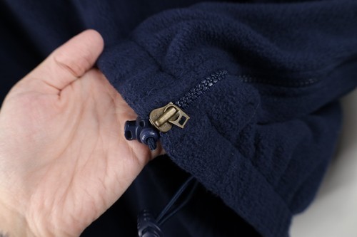 Vintage 90s Mens Medium Maumee Bay Resort Half Zip Fleece Sweater Navy Blue Item image 7