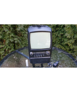 Vintage Soviet USSR Portable B&amp;W TV Silelis 403D Space Age Design Demo E... - £116.18 GBP