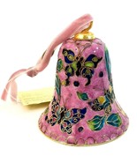 Mays Dept Store Pink Cloisonne Hand Crafted Bell 2.75&quot; x 3&quot; W/Tag NIB - £13.26 GBP