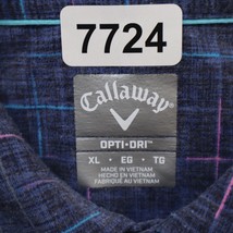 Callaway Opti-Dri Polo XL Blue Casual Golf Rugby Athletic Performance Mens - £20.22 GBP