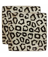Ebros Giant Cat Cheetah Prints Large Square Dinner Plate Set of 2 10.75&quot;... - $47.83 CAD