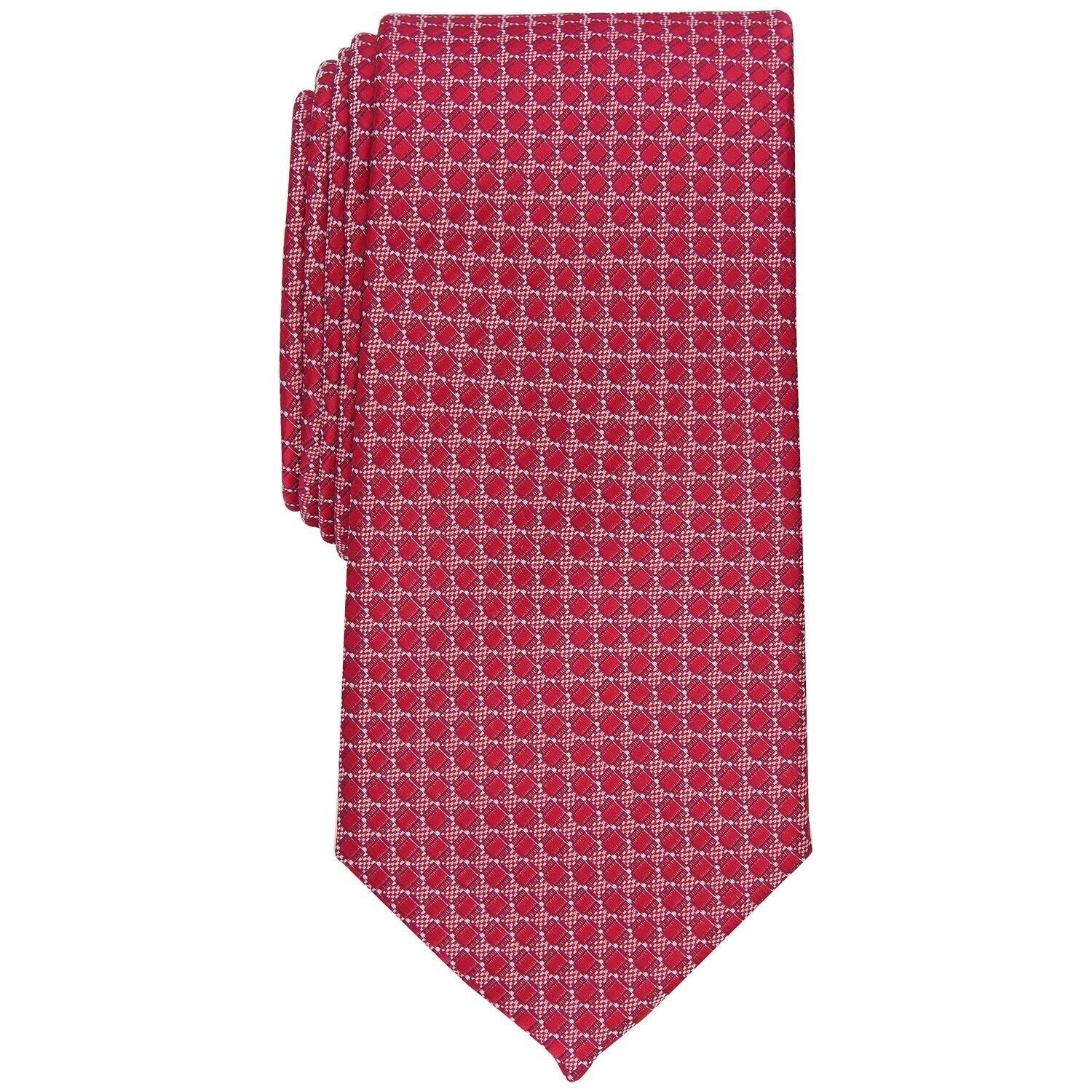 Club Room Men&#39;s Classic Geo Neat Tie Red OS B4HP - $7.95