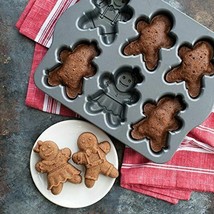 New Nordic Ware Gingerbread Kids Bundt Cakelet Pan Jello Mold Christmas - £18.98 GBP