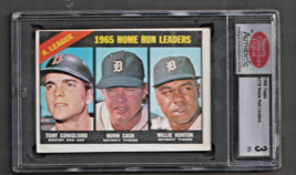 1966 Topps AL 1965 Home Run Leaders Conigliaro Cash Horton #218  SCD VG 3 - £10.87 GBP